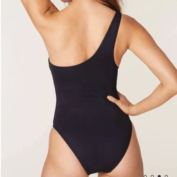 Andie Swim NWT Women's The Nantucket One Piece Blac One Shoulder Size XS Tall - Picture 2 of 7
